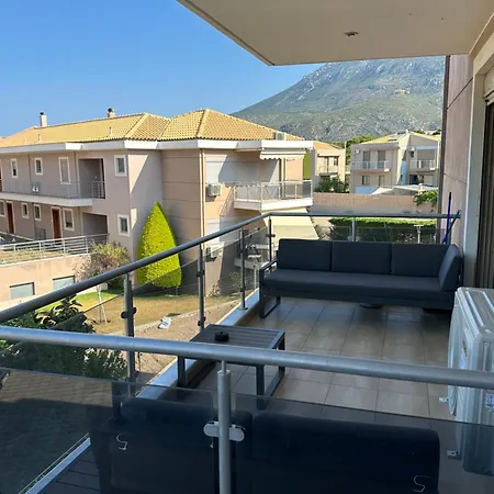 Lejlighed A9, Sea Views, Wifi, Air Conditioner And Parking,terrase Loutráki